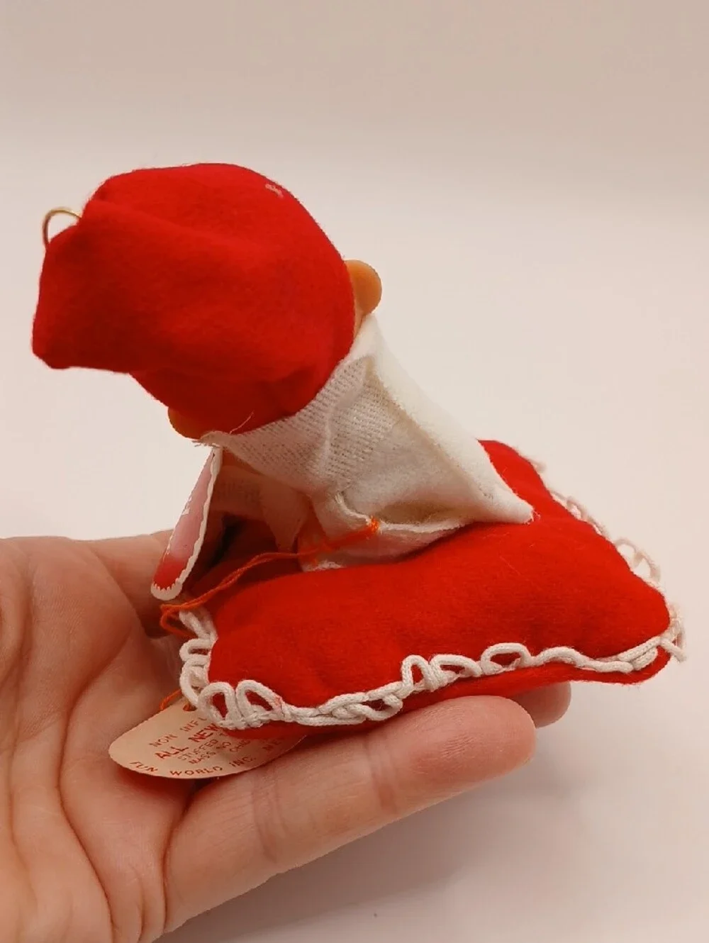 Vintage Valentine Pixie Elf Knee Hugger Huggles Ornament by Fun World Japan